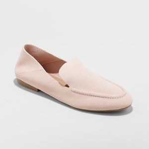 NEW A NEW DAY Jisela Collapsable Back Soft Leather Loafer Shoes Pink Suede 10